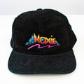 90s Moxie Spell Out Suede Leather Snap Back Hat