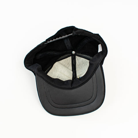 90s Moxie Spell Out Suede Leather Snap Back Hat