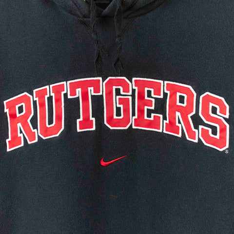 NIKE Team Center Swoosh Rutgers University Hoodie Sweatshirt