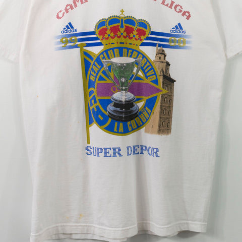 2001 Adidas Deportivo La Coruna Campeones De Liga T-Shirt