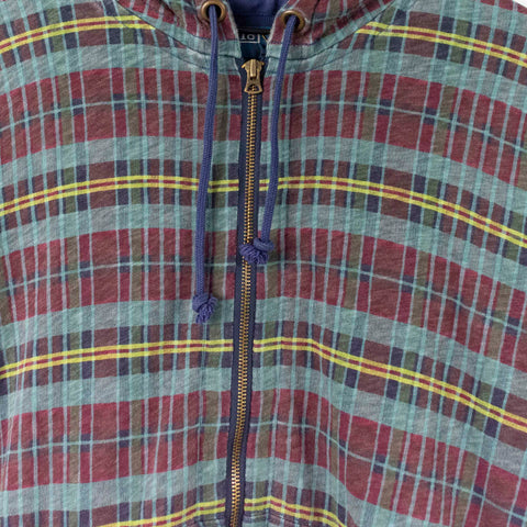 Polo Ralph Lauren Custom Fit Plaid Zip Up Hoodie Sweatshirt