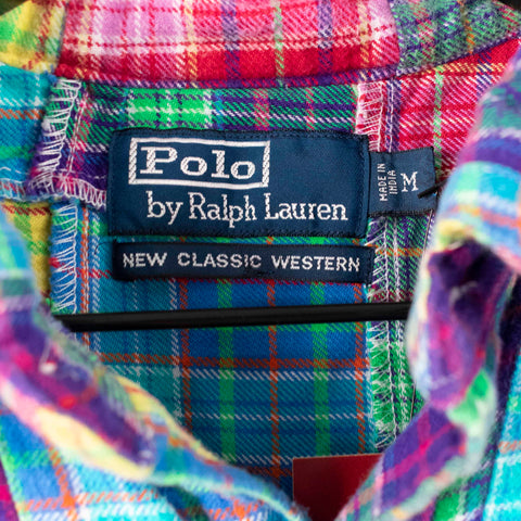 Polo Ralph Lauren New Classic Western Pearl Snap Patchwork Cutoff Shirt