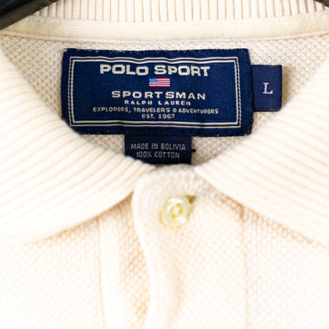 Polo Sport Sportsman Ralph Lauren Color Block Knit Long Sleeve Polo Rugby Shirt