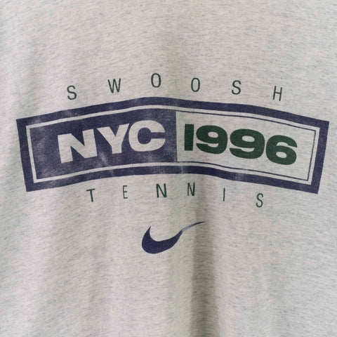 NIKE Swoosh Tennis NYC 1996 Mock Neck Long Sleeve Shirt
