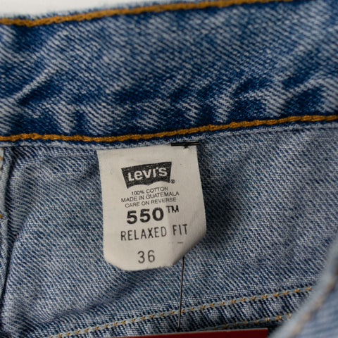Levi's 550 Worn In Denim Jean Shorts