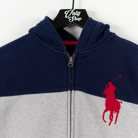 Polo Ralph Lauren Big Pony Color Block Full Zip Hoodie Sweatshirt
