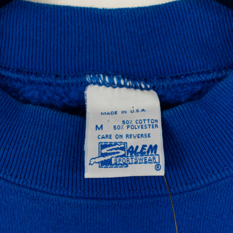 1995 Salem Sportswear New York Giants Helmet Script Spell Out Sweatshirt