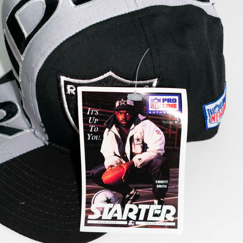 Los Angeles Raiders Starter Spell Out All Over Snap Back Hat