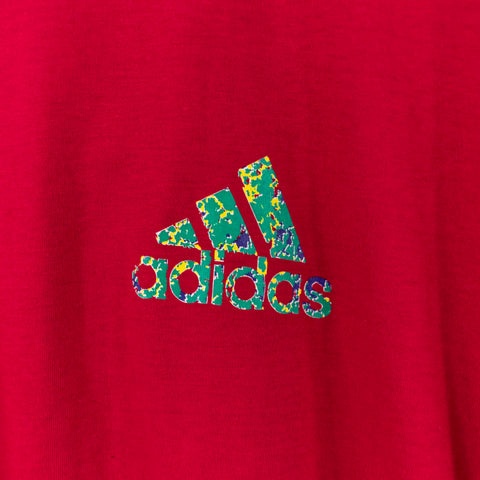 Adidas Three Stripe Abstract Logo Double Sided Made In Portugal T-Shirt