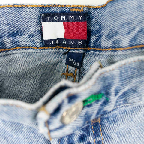 1998 Tommy Hilfiger Flag Spell Out Freedom Thrashed Jeans