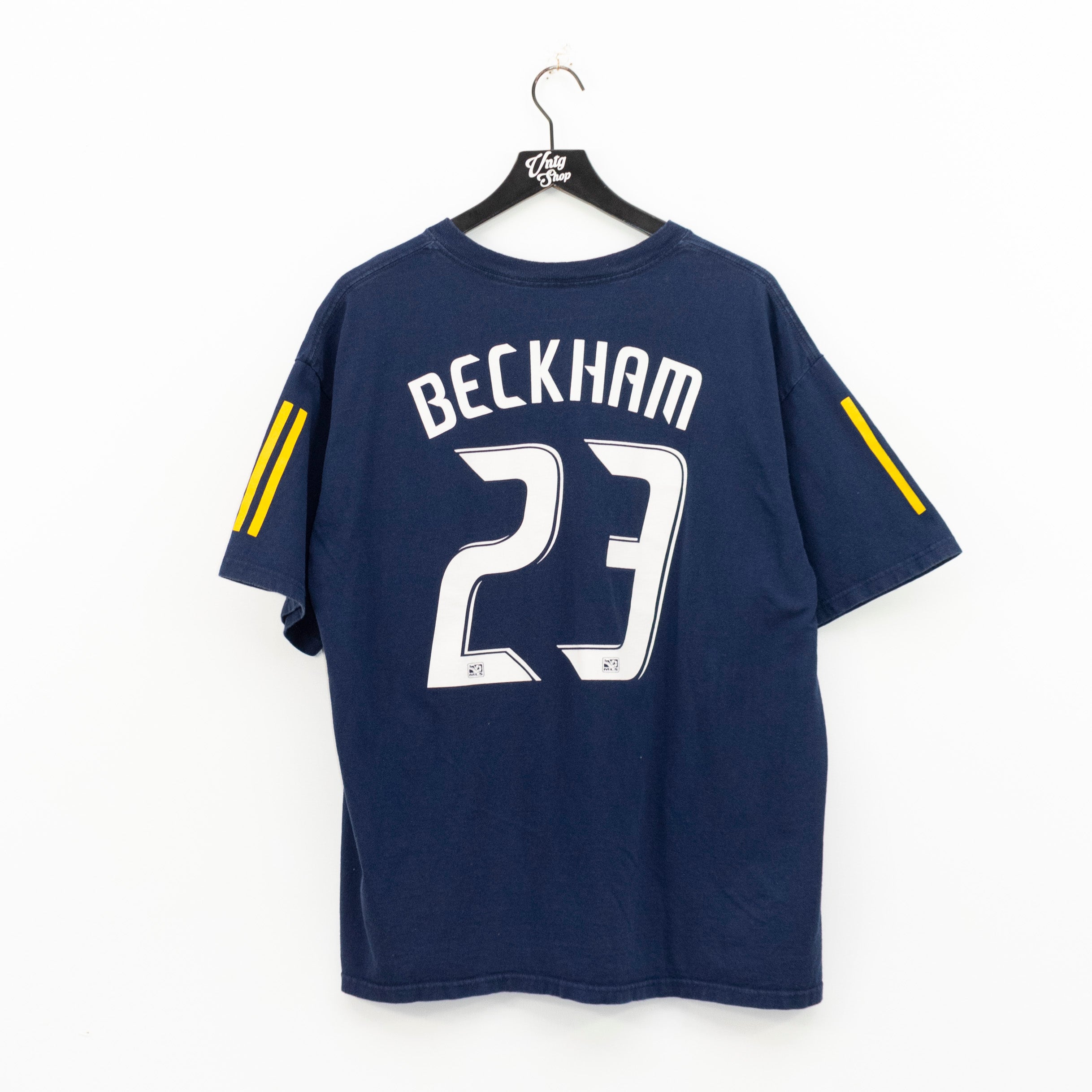 David Beckham - Los Angeles Galaxy Home Kit Essential T-Shirt for Sale by  On Target Sports