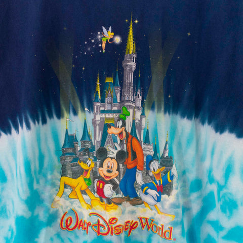 Walt Disney World Mickey Goofy Castle Gradient Tie Dye T-Shirt