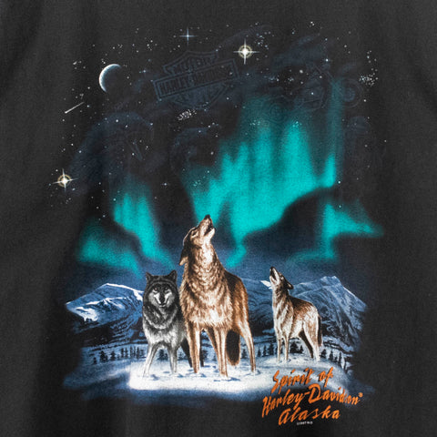 2002 Spirit of Harley Davidson Alaska Wolf T-Shirt