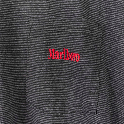 Marlboro Unlimited Spell Out Striped Pocket T-Shirt