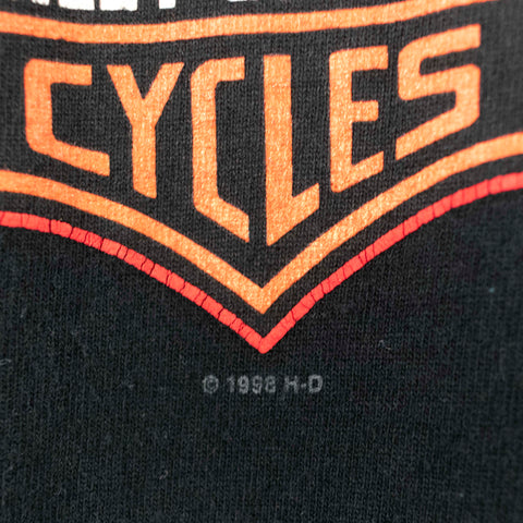 1998 Harley Bridgeport Connecticut Logo T-Shirt