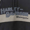 Harley Davidson Color Block Spell Out Hoodie Sweatshirt