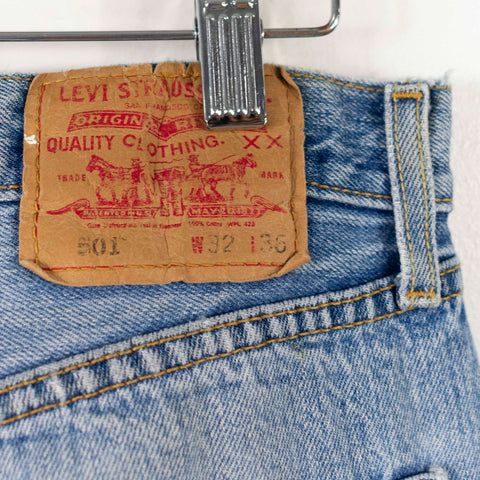 Levi's 501 Thrashed Distressed Button Fly Jeans