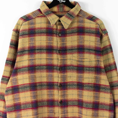 The Territory Ahead Knit Tapestry Plaid Over Shirt