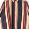 Multicolor Striped Short Sleeve Button Shirt