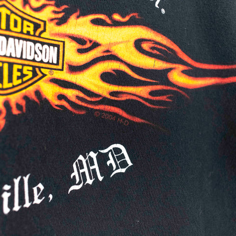 2006 Harley Davidson Skull Flame T-Shirt