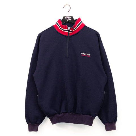 Nautica Competition Spell Out Pullover 1/4 Zip Sweater