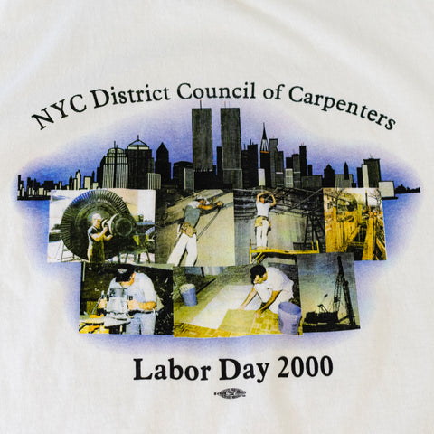 2000 NYC Carpenters NY Skyline Labor Day T-Shirt