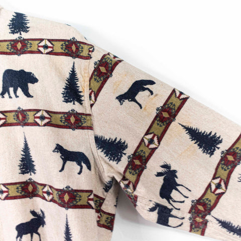 Cabela's Aztec Southwestern Wilderness Animal Nature All Over Print Button Shirt