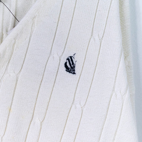 Nautica Boat Logo Knit Cardigan Sweater