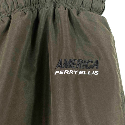 Perry Ellis America Spell Out Tonal Green Lined Joggers