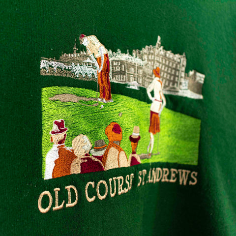 Old Course St. Andrew Golf Embroidered Sweatshirt