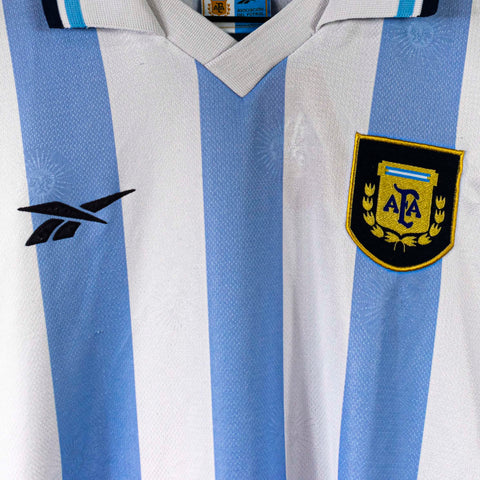 1999 2000 Reebok Argentina Home Soccer Jersey