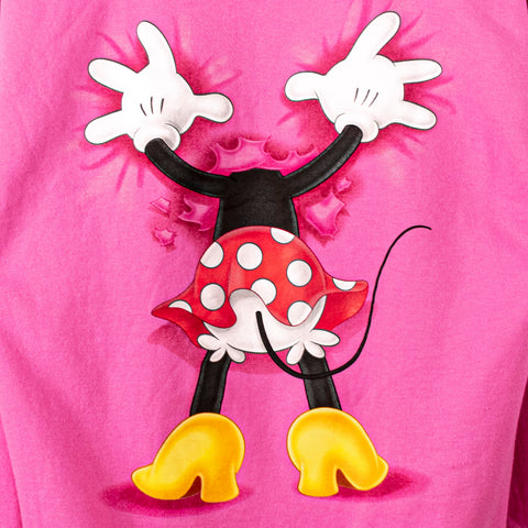 Walt Disney World Minnie Mouse Double Sided Hoodie Sweatshirt