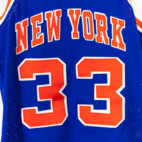 NBA MacGregor Sand Knit New York Knicks #33 Patrick Ewing Jersey