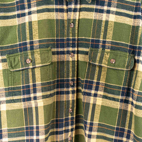 Field & Stream Earth Tone Green Flannel Shirt
