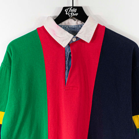 Steeple Chase Rugby Wear Color Block Rugby Polo Shirt