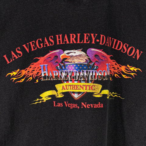 1999 Harley Davidson Flames Las Vegas T-Shirt
