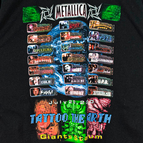 2000 Tattoo The Earth Tour Metallica T-Shirt