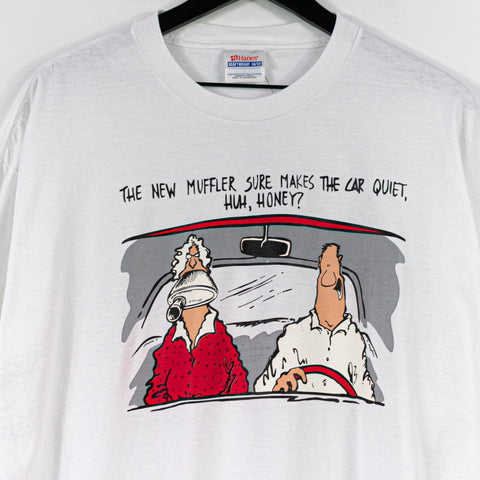 The New Muffler Sure Makes The Car Quiet Humor Joke T-Shirt