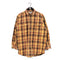 Carhartt Patch Spell Out Tonal Brown Distressed Flannel Shirt