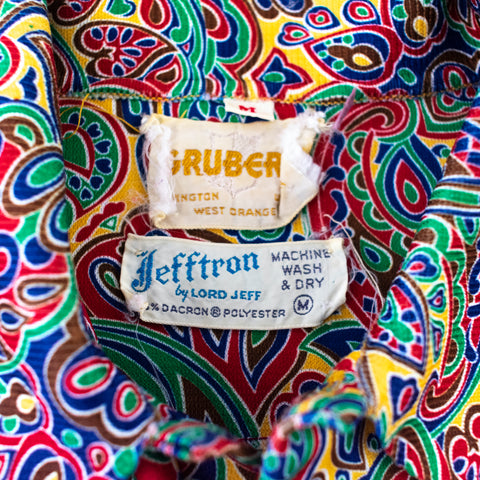 Jefftron by Lord Jeff Polyester Paisley Disco Shirt
