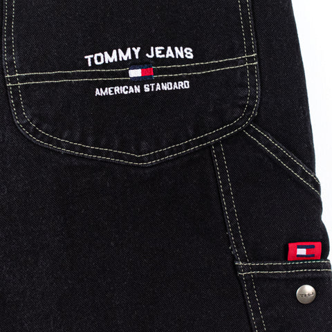 2002 Tommy Hilfiger Jeans Flag Embroidered Carpenter Jean Shorts