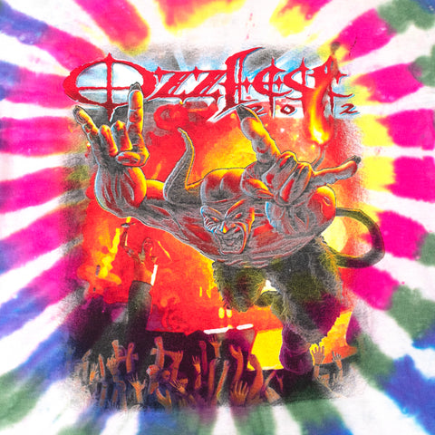 2002 Ozzfest Ozzy POD System of A Down Rob Zombie Tie Dye Tour T-Shirt