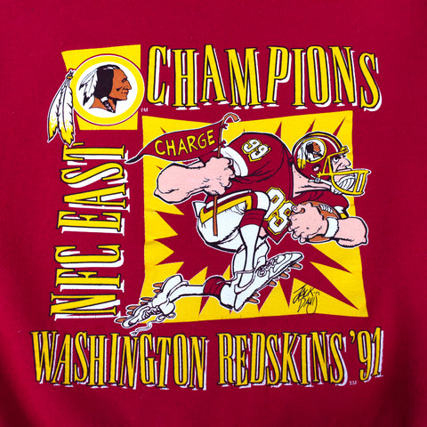 1991 Nutmeg Mills Washington Redskins NFC East Champions Sweatshirt