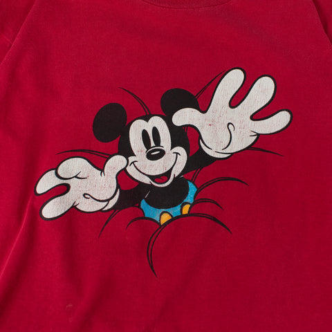 Mickey & Co. Mickey Mouse Reaching Through Double Sided Long Sleeve T-Shirt