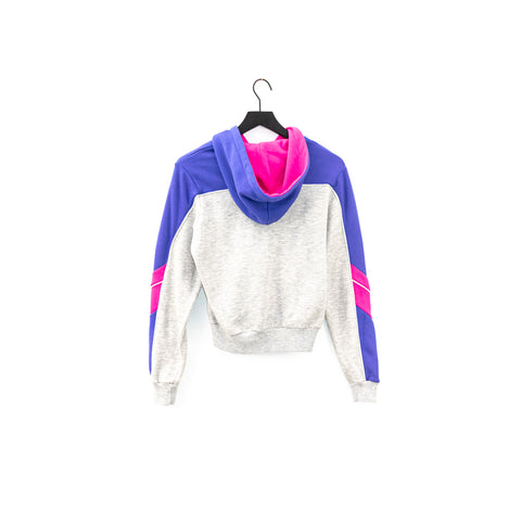 NIKE Color Block Embroidered Swoosh Spell Out Zip Up Sweatshirt