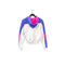 NIKE Color Block Embroidered Swoosh Spell Out Zip Up Sweatshirt