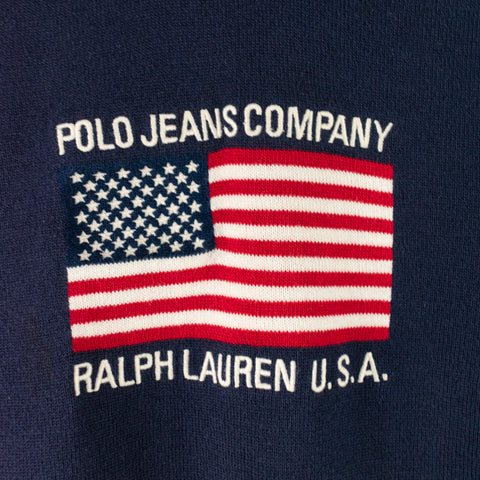 Polo Jeans Co Ralph Lauren American Flag Spell Out Knit Sweater