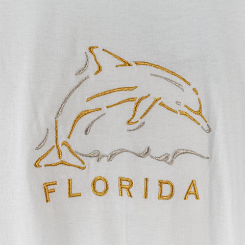Florida Embroidered Dolphin T-Shirt