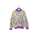 Abstract Pattern Multicolor Terry Sweatshirt
