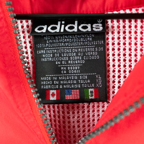 Adidas Three Stripe Spell Out Windbreaker Jacket